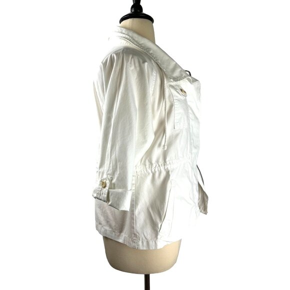 VTG Coastal Fisherman GAP White Short Trench Summer Jacket, Women's Medium - Picture 6 of 8